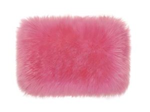 Forala Auto Center Console Pad Furry Sheepskin Wool Car Armrest Seat Box Cover Protector Universal Fit (W-Pink)