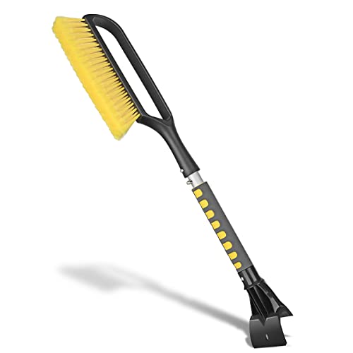 Henoty 27 Inch Snow Brush and Detachable Ice Scraper with Comfortable Foam Grip and Detachable Scraper for Cars Henoty 27 Inch Snow Brush and Detachable Ice Scraper with Comfortable Foam Grip and Detachable Scraper for Cars