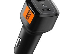Spigen USB C Car Charger 75W Dual Ports PPS 45W PD 30W Super Fast Charge Car Adapter for Galaxy S22 Ultra Plus S21 Note 20 Z Flip Fold 4 3 iPhone 14 13 Pro Max Mini 12 Pixel 7 6 Pro MacBook Air iPad