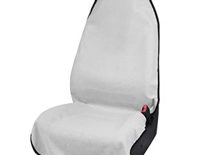 Leader Accessories Towel Bucket Seat Cover Waterproof White Machine Washable for Athletes Running Swimming Boxing Workout Outdoor Sports
