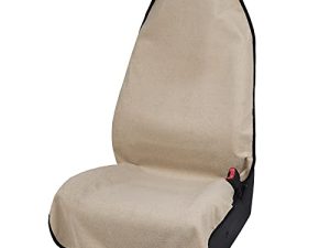 Leader Accessories Towel Waterproof Car Seat Cover Beige for Trucks SUV Fitness Athletes Pets Gym and Water Sport