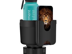 Suranew Car Cup Holder Expander Adapter (Adjustable) with Phone Holder Holds Most Car Cup Holder and Phones