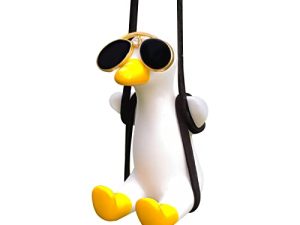 Swing Duck Car Hanging Ornament Cute Swing Duck Car Pendant Swing Duck Car Decoration Rearview Mirror Accessories Car Rearview Mirror Women Car Interior Accessories (Sunglasses Duck)