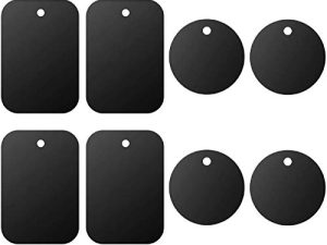DSTELIN Universal Metal Plate 8 Pack for Magnetic Phone Car Mount Holder Cradle with Adhesive (Compatible with Magnetic Mounts) - 4 Rectangle and 4 Round