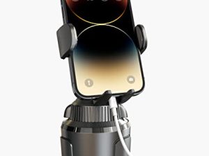 APPS2Car Solid Cup Holder Phone Mount for Car Truck with Quick Extension Long Arm Fast Swivel Adjustable Height 360 Rotatable