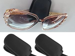 QUEEN KING 2 PCS Sunglasses Holders for Car Sun Visor