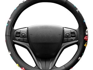 Finex Silicone Minnie Mouse Auto Car Steering Wheel Cover - Black - Universal Fit