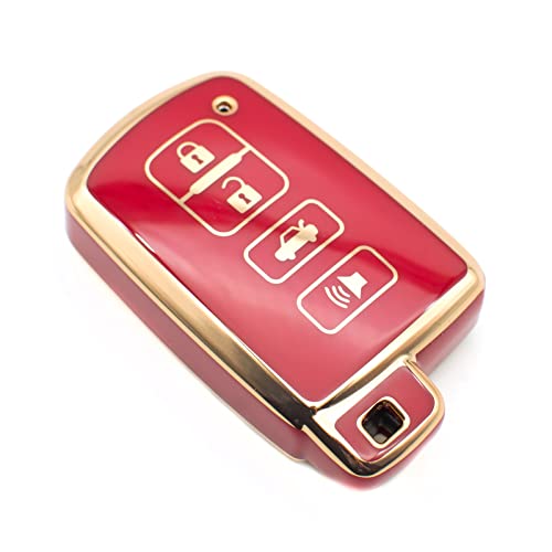 FEYOUN Key Fob Cover Compatible with Toyota Avalon Camry Corolla RAV4 Sequoia Highlander Smart 4 Buttons TPU Remote Keyless Key Fob Case Protection Shell Accessories FEYOUN Key Fob Cover Compatible with Toyota Avalon Camry Corolla RAV4 Sequoia Highlander Smart 4 Buttons TPU Remote Keyless Key Fob Case Protection Shell Accessories