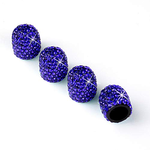 JUSTTOP 4 Pack Handmade Crystal Rhinestone Car Tire Valve Stem Caps JUSTTOP 4 Pack Handmade Crystal Rhinestone Car Tire Valve Stem Caps