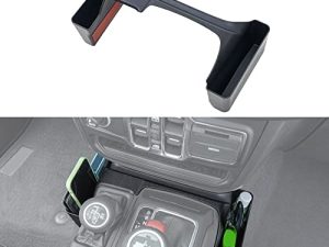 Center Console Gear Shift Organizer Tray Compatible with Jeep Wrangler JL/JLU 2018 2019 2020 2021 2022 2023 and Jeep Gladiator JT Truck 2020 2021 2022 2023 Storage Box Accessories (Not for JK/JKU)