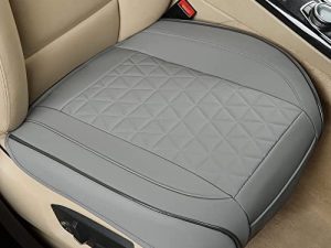 Black Panther 1 Pair Luxury Faux Leather Car Seat Covers Front Bottom Seat Cushions Covers