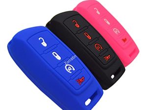 Zorratin Silicone Remote Key Fob Cover Protector for Ram 1500 2500 3500 2019 2020 2021 2022 4 buttons key