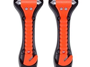 Premium Car Glass Breaker Safety Hammer - Emergency Escape Tool with Car Window Breaker and Seat Belt Cutter
