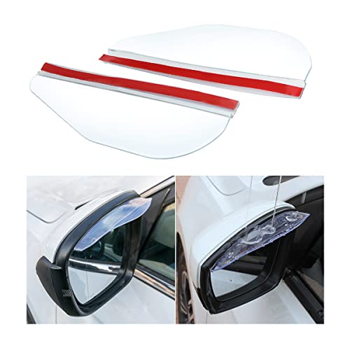 2Pcs Rear View Mirror Rain Visor Guard 2Pcs Rear View Mirror Rain Visor Guard