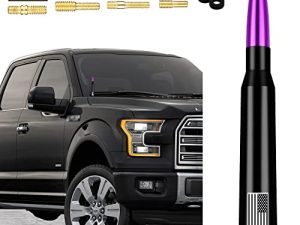 American Flag Car Bullet Antenna