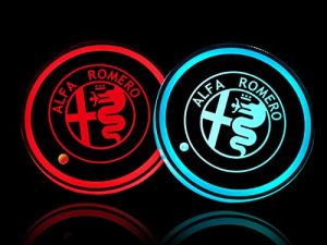 Dpbrother Fit Alfa Romeo Led Cup Holder Coaster Light Inserts