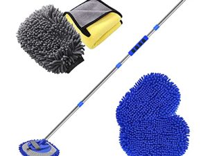 ANUINIT Car Wash Brush with Long Handle 62"/18" Microfiber Car Wash Brush