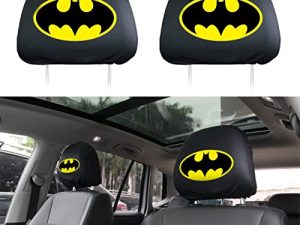 Headrest Covers for Bat 2PC Car Seat Head Rest Cover Fit Bat Car Accessories (Bat)