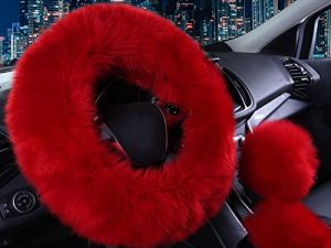 Vacallity 3 Pcs Fluffy Steering Wheel Covers