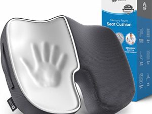Seat Cushion Pillow for Office Chair - Memory Foam Firm Coccyx Pad - Tailbone
