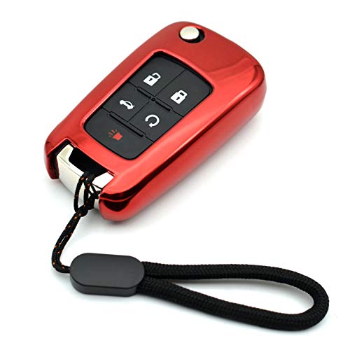Compatible with Chevy Chevrolet Equinox Encore Camaro Cruze Malibu Impala Buick Regal Lacrosse GMC Terrain Red TPU Key Fob Cover Case Remote Holder Skin Protector Keyless Entry Sleeve Accessories Compatible with Chevy Chevrolet Equinox Encore Camaro Cruze Malibu Impala Buick Regal Lacrosse GMC Terrain Red TPU Key Fob Cover Case Remote Holder Skin Protector Keyless Entry Sleeve Accessories