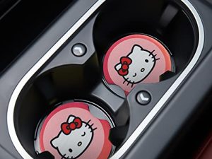 Jupswan Car Cupholder Coaster Absorbent 2 Pack Cute Funny Fun Trendy Cartoon Character Design Rubber New Automotive Cup Holder Decal Decor Accessories for Women Men#2