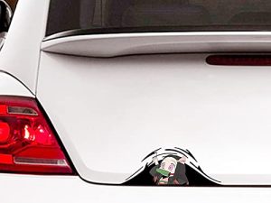 EARLFAMILY 5.1'' for Nezuko Demon Slayer Funny Car Sticker Motorcycle Laptop Bumper Decal Vinyl JDM RV Van Car Accessoires Waterproof Decor