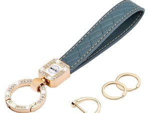 Wisdompro Bling Leather Car Keychain