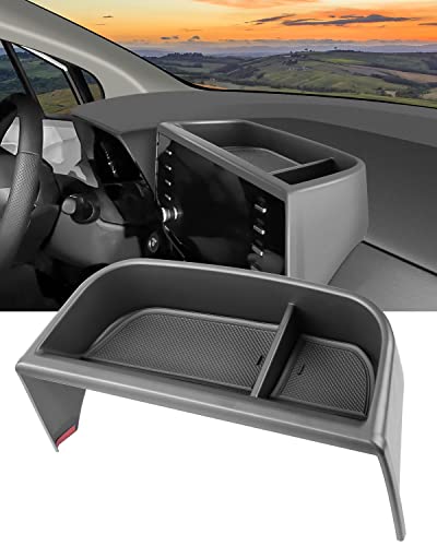 Ecarzo Center Console Dash Storage Tray for 2021 2022 Toyota Sienna Dashboard Organizer Insert Sunglass Holder Container Accessories Ecarzo Center Console Dash Storage Tray for 2021 2022 Toyota Sienna Dashboard Organizer Insert Sunglass Holder Container Accessories