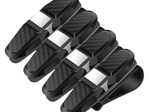 4 Pieces Sunglasses Holder for Car Sun Visor