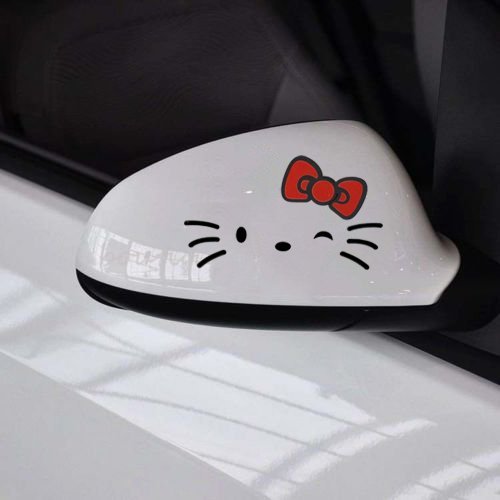 2pcs Good Hello Morning Kitty Kitten Red Bow Graphic Decal Car Auto Side Mirror Sticker Accessories Sticker Mirror Auto Car RV 2pcs Good Hello Morning Kitty Kitten Red Bow Graphic Decal Car Auto Side Mirror Sticker Accessories Sticker Mirror Auto Car RV