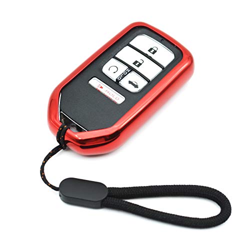 MECHCOS Fit for Honda Accord Civic Odyssey Passport Pilot Clarity Crosstour CRV CRZ Fit HR-V Insight Ridgeline Red TPU Key Fob Cover Case Remote Holder Skin Protector Keyless Entry Sleeve Accessories MECHCOS Fit for Honda Accord Civic Odyssey Passport Pilot Clarity Crosstour CRV CRZ Fit HR-V Insight Ridgeline Red TPU Key Fob Cover Case Remote Holder Skin Protector Keyless Entry Sleeve Accessories