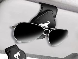 BAIHOGI for Bronco Sunglasses Holder Clip for Bronco Glasses Holder Stylish Leather Design Magnetic Closure for Bronco Accessories