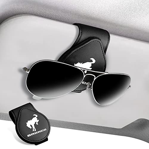 BAIHOGI for Bronco Sunglasses Holder Clip for Bronco Glasses Holder Stylish Leather Design Magnetic Closure for Bronco Accessories BAIHOGI for Bronco Sunglasses Holder Clip for Bronco Glasses Holder Stylish Leather Design Magnetic Closure for Bronco Accessories