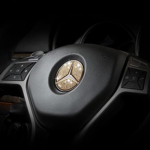 TopDall Steering Wheel Bling Crystal Emblem Accessory Interior Decal Sticker Compatible for Mercedes-Benz TopDall Steering Wheel Bling Crystal Emblem Accessory Interior Decal Sticker Compatible for Mercedes-Benz