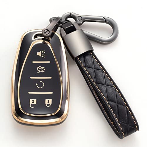 Saimui Compatible with Chevrolet Key Fob Cover with Keychain Full Protection Key Shell Case Compatible with Chevrolet 2017-2019 Chevy Malibu Camaro Cruze Traverse Sonic Volt Bolt Equinox-Black Saimui Compatible with Chevrolet Key Fob Cover with Keychain Full Protection Key Shell Case Compatible with Chevrolet 2017-2019 Chevy Malibu Camaro Cruze Traverse Sonic Volt Bolt Equinox-Black