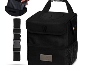 Creathing Car Trash Can with Lid and Detachable Lining | Waterproof