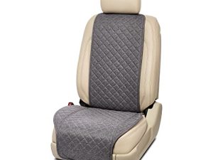 IVICY Linen Car Seat Cover for All Seasons Soft & Breathable Front Premium Covers with Non-Slip Protector Universal Fits Most Automotive