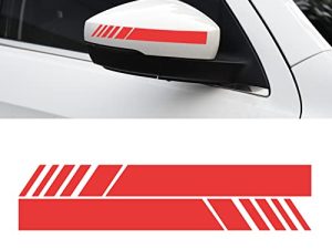 SINGARO Car Rear View Mirror Stickers Decor Car Body Sticker Vinyl 4pcs (Red)