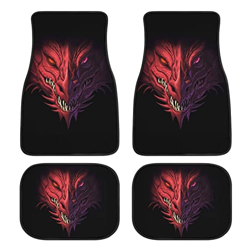 4 Pcs Car Mats Angry Red Dragon Head Car Floor Mats for Women Rubber Non-Slip Floor Mats for Cars Daughter Gift from Mom Dad 4 Pcs Car Mats Angry Red Dragon Head Car Floor Mats for Women Rubber Non-Slip Floor Mats for Cars Daughter Gift from Mom Dad