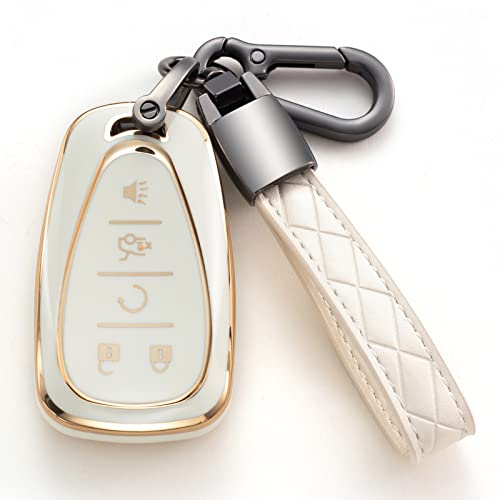 Saimui Compatible with Chevrolet Key Fob Cover with Keychain Full Protection Key Shell Case Compatible with Chevrolet 2017-2019 Chevy Malibu Camaro Cruze Traverse Sonic Volt Bolt Equinox-White Saimui Compatible with Chevrolet Key Fob Cover with Keychain Full Protection Key Shell Case Compatible with Chevrolet 2017-2019 Chevy Malibu Camaro Cruze Traverse Sonic Volt Bolt Equinox-White
