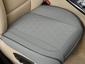 Black Panther Luxury Faux Leather Car Seat Cover Front Bottom Seat Cushion Cover