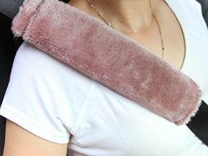 Soft Faux Sheepskin Seat Belt Shoulder Pad for a More Comfortable Driving