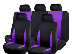 Flying Banner Car Seat Covers Front Seats Rear Bench Polyester car seat Protectors Easy installations Rear Bench Split Classic Man Lady Truck (Full Set -- Low Back