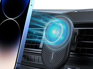 Magnetic Wireless Car Charger Vent Mount for Mag-Safe iPhone 14/14 Pro/13 Pro Max/12/12 Pro/Mini/Pro Max Magnet Car Charger 15W Mag Safe Phone Holder Stand Wireless Charging Air Vent Mount Charger