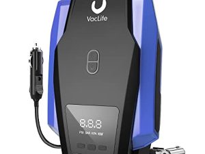 VacLife Tire Inflator Portable Air Compressor - Air Pump for Car Tires (up to 50 PSI)