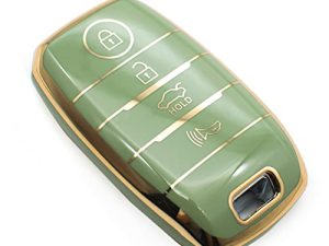 FEYOUN Key Fob Cover Compatible with Kia Forte Koup NIRO Optima Rio Sorento Soul Sportage Smart 4 Buttons TPU Remote Keyless Key Fob Case Protection Shell Accessories