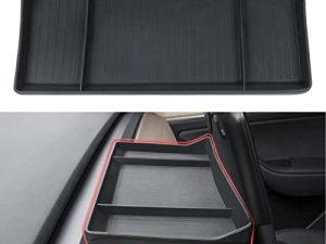 Basenor Tesla Model 3 Model Y Center Console Organizer Behind Screen Storage Box Dashboard Hidden Tray Non-Slip Sunglasses Holder Interior Accessories