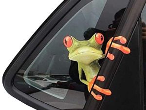 OKDEALS 3D Cute Peep Frog Funny car Stickers Truck Window Vinyl Decal Graphics Auto 2pcs