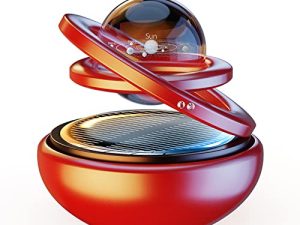 Kwak's Car Air Fresheners Solar Energy Air Purifier for Car Interior Autorotation Decoration Accessories(red)